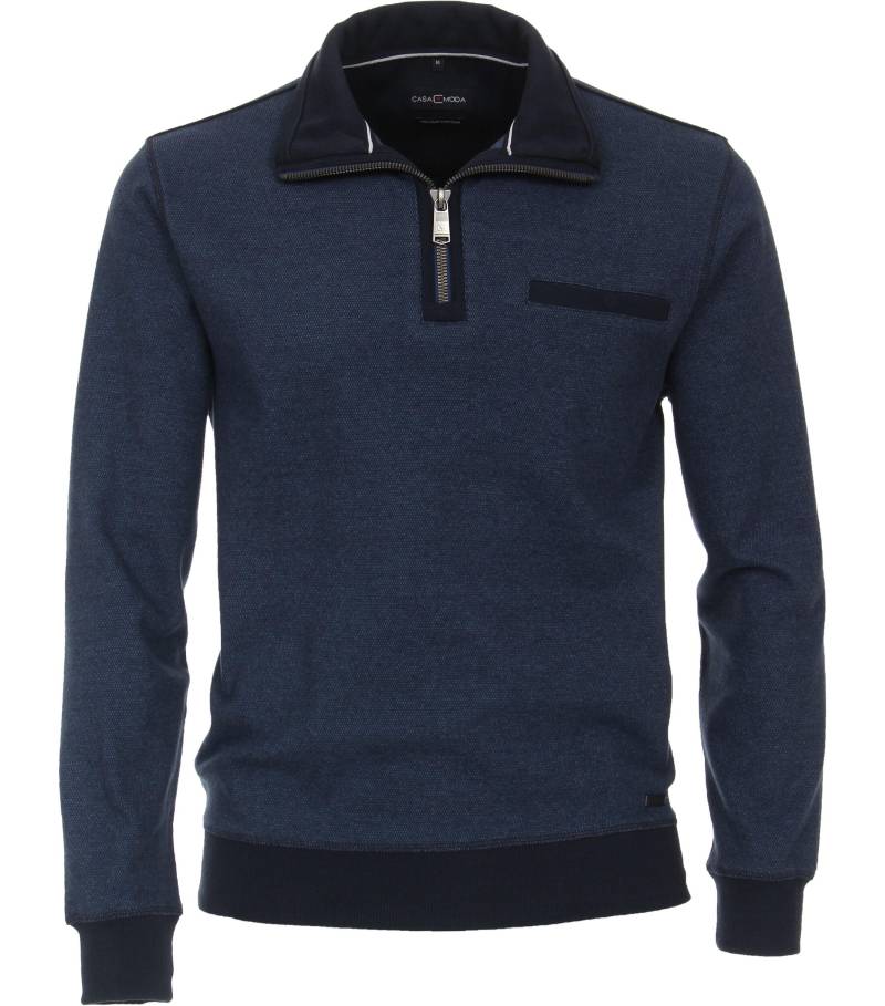 CASAMODA - Sweat-Troyer gemustert blau - Gr. - XXL von CASAMODA