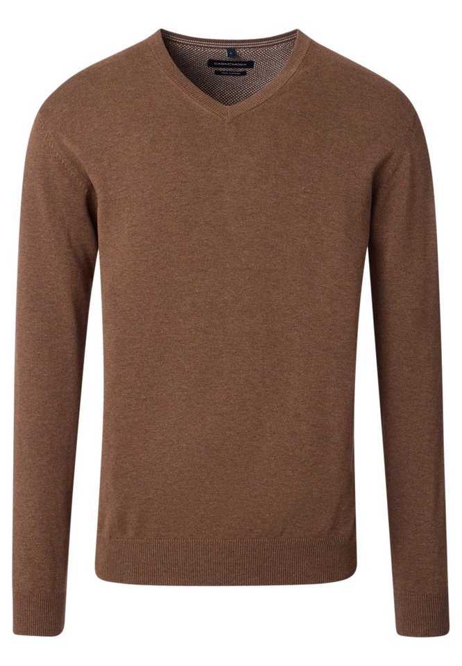 CASAMODA V-Ausschnitt-Pullover Basic (1-tlg) Pullover - Baumwolle - Atmungsaktiv - Reine Pima-Baumwolle von CASAMODA