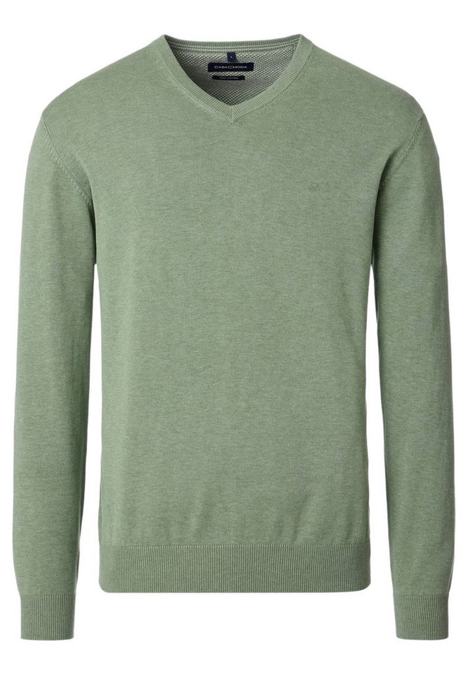 CASAMODA V-Ausschnitt-Pullover Basic (1-tlg) Pullover - Baumwolle - Atmungsaktiv - Reine Pima-Baumwolle von CASAMODA