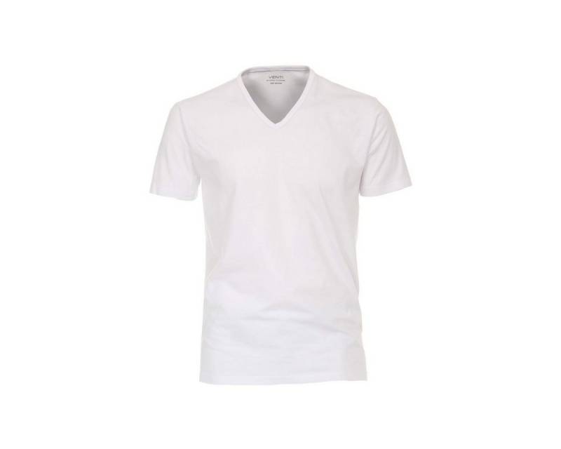 CASAMODA V-Shirt V-Kragen T-Shirt für Herren in weiß (1-tlg) von CASAMODA