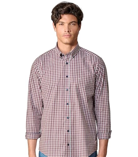 Casa Moda - Casual Fit - Herren Freizeit Hemd Langarm (454389000), Größe:L, Farbe:Rot (400) von CASAMODA