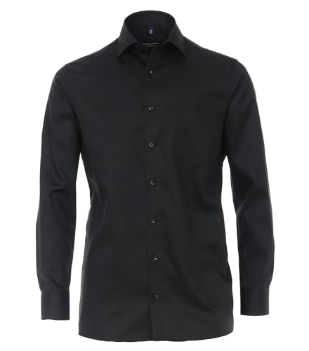 Casa Moda - Comfort Fit - Bügelfreies Herren Business Langarm Hemd mit extra langem Arm (006889), Größe:52, Farbe:Schwarz (800) von CASAMODA