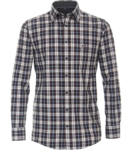 Casa Moda - Comfort Fit - Herren Flanell Freizeithemd (423977600), Größe:M, Farbe:Blau (100) von CASAMODA
