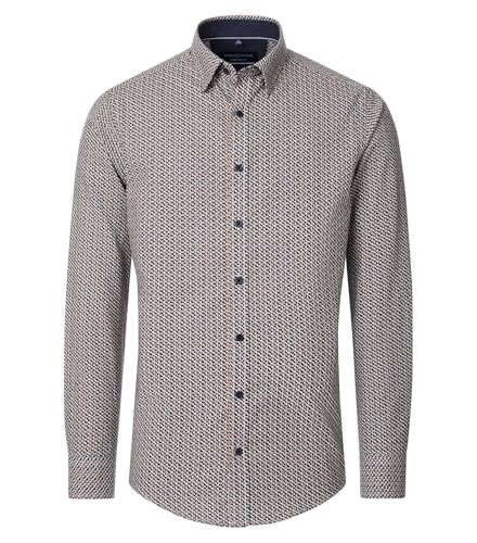 Casa Moda - Comfort Fit - Herren Freizeit Hemd Langarm (444375400), Größe:L, Farbe:Orange (450) von CASAMODA