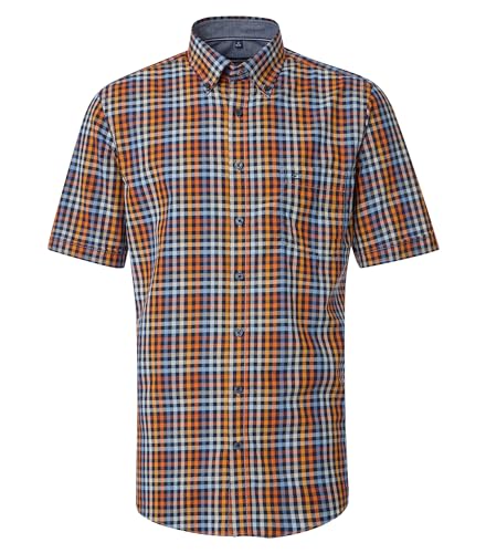 CASAMODA Casa Moda Herren Kurzarmhemd Karo Comfort Fit Tangerine Tango, Tangerine Tango, L CASAMODA Casa Moda Herren Kurzarmhemd Karo Comfort Fit Tangerine Tango, Tangerine Tango, L von CASAMODA
