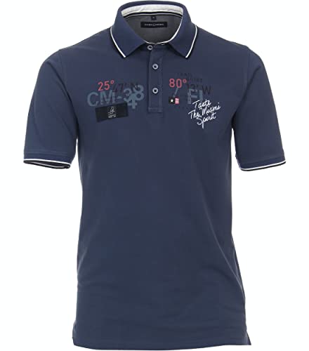 Casa Moda Herren Poloshirt mit Print blau - XXL von CASAMODA