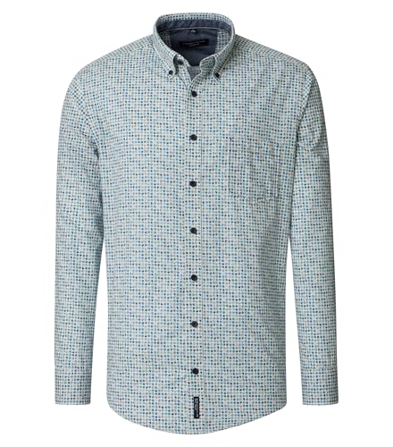 CASAMODA Casa Moda Langarmshirt Casual Fit, Petrol Circle Print, L von CASAMODA