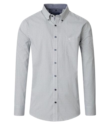 CASAMODA Casa Moda Langarmshirt Comfort Fit, Petrol Diamond Print, XXL von CASAMODA