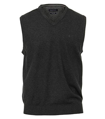 CASAMODA Herren Pullunder Unifarben 004460 Gerade Schnittführung, Grauschwarz - Uni, XL von CASAMODA