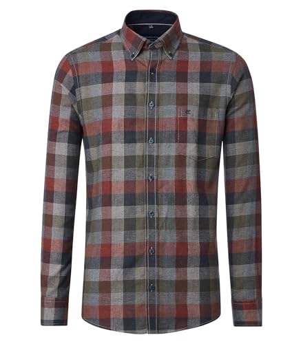 Flanellhemd Langarm in XXL Größen von Casa Moda grün kariert, Größe:7XL von CASAMODA