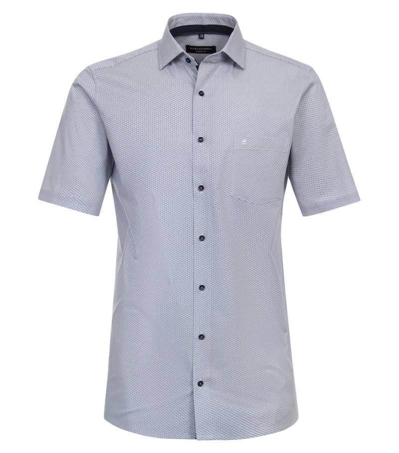 Große Größen Businesshemd Kurzarm Print Modern Fit, Herren, blau, Größe: 52, Baumwolle, Happy Size DE Men Große Größen Businesshemd Kurzarm Print Modern Fit, Herren, blau, Größe: 52, Baumwolle, Happy Size DE Men von CASAMODA