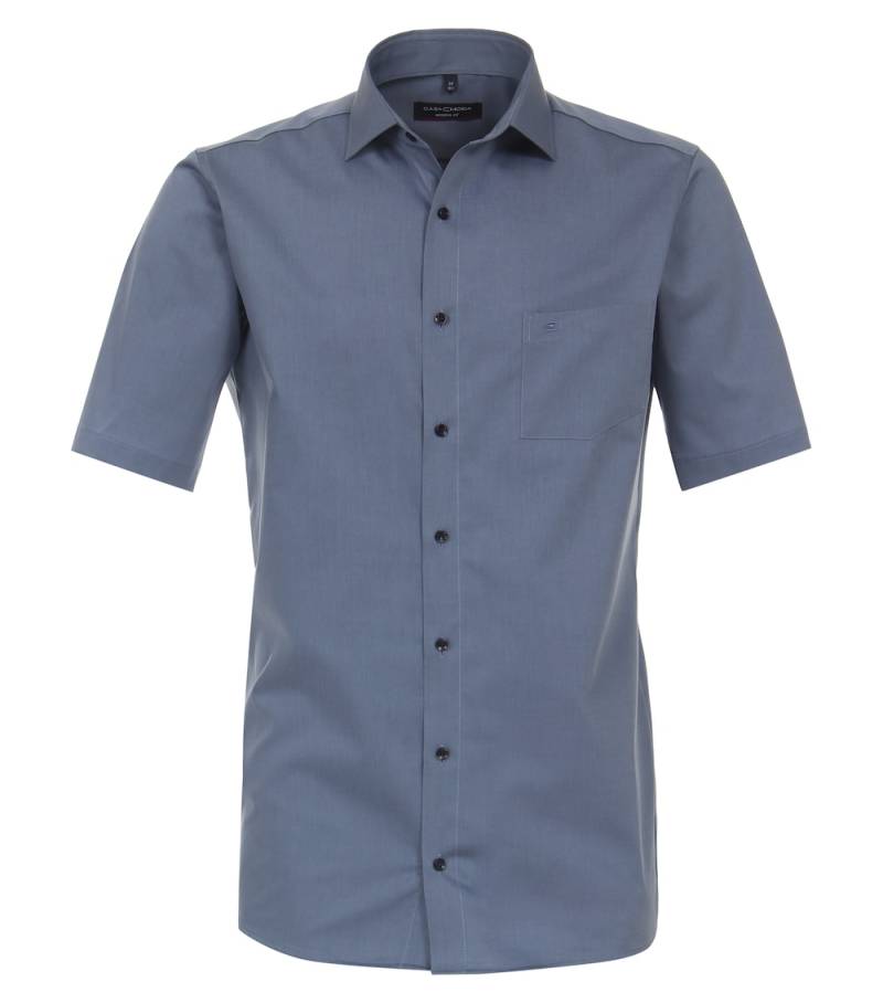 Große Größen Businesshemd Kurzarm uni Modern Fit, Herren, blau, Größe: 62, Baumwolle, Happy Size DE Men von CASAMODA