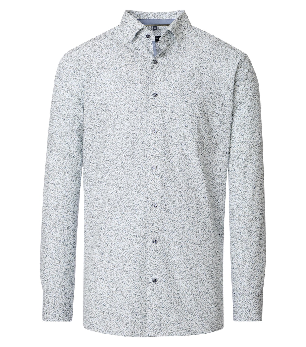 Große Größen Businesshemd Print Comfort Fit, Herren, türkis, Größe: 56, Baumwolle, Happy Size Men von CASAMODA