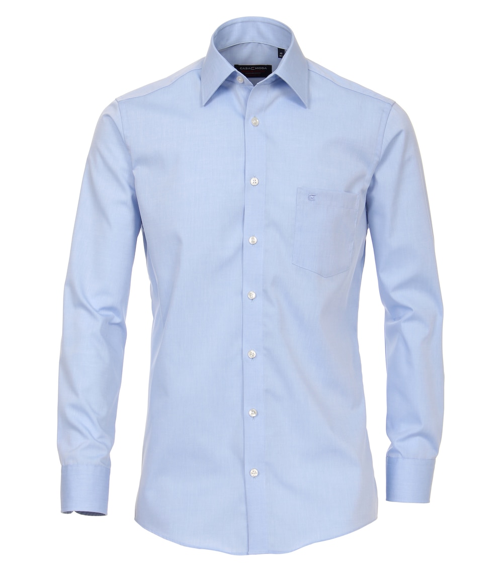 Große Größen Businesshemd extra langer Arm 72cm uni Comfort Fit, Herren, blau, Größe: 56, Baumwolle, Happy Size DE Men von CASAMODA