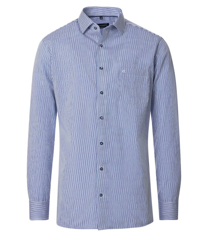 Große Größen Businesshemd gestreift Comfort Fit, Herren, blau, Größe: 70, Baumwolle, Happy Size DE Men von CASAMODA