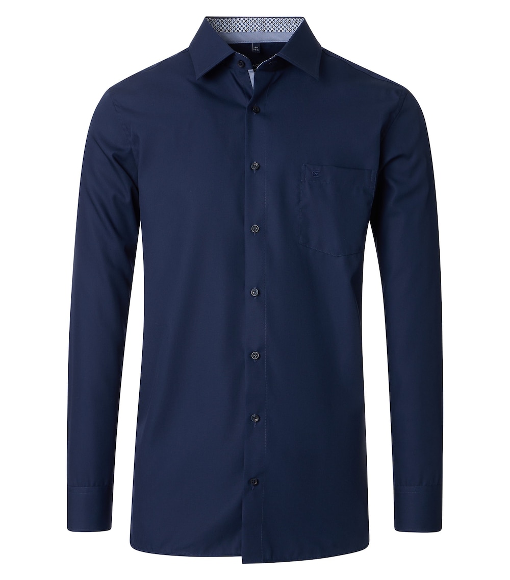 Große Größen Businesshemd uni Comfort Fit, Herren, grau, Größe: 54, Baumwolle, Happy Size DE Men von CASAMODA