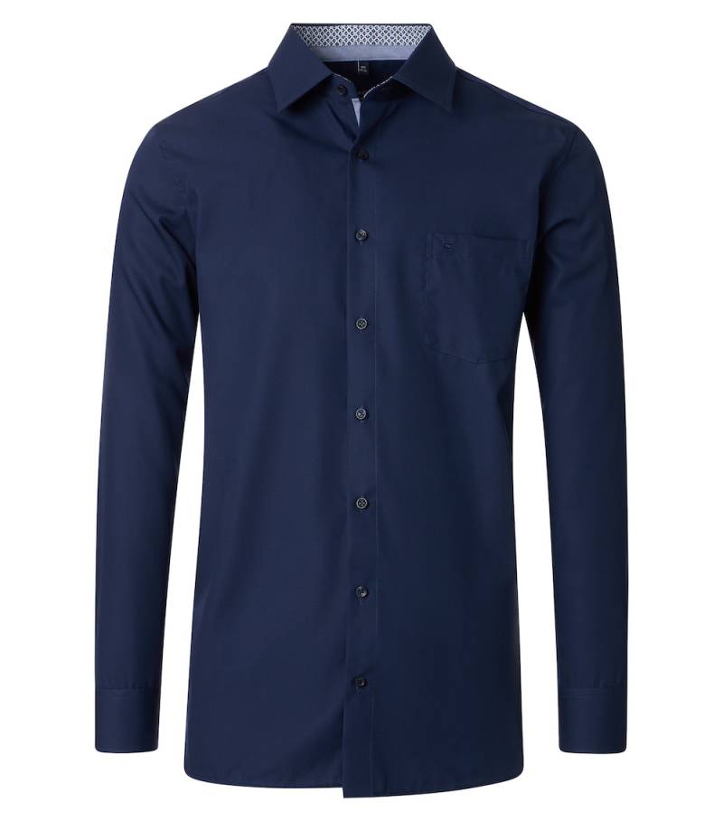 Große Größen Businesshemd uni Comfort Fit, Herren, grau, Größe: 56, Baumwolle, Happy Size DE Men von CASAMODA