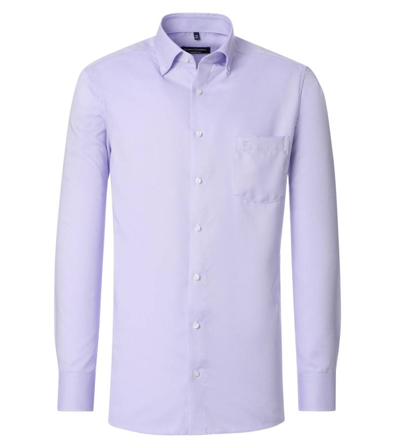 Große Größen Businesshemd uni Comfort Fit, Herren, lila, Größe: 62, Baumwolle, Happy Size DE Men von CASAMODA