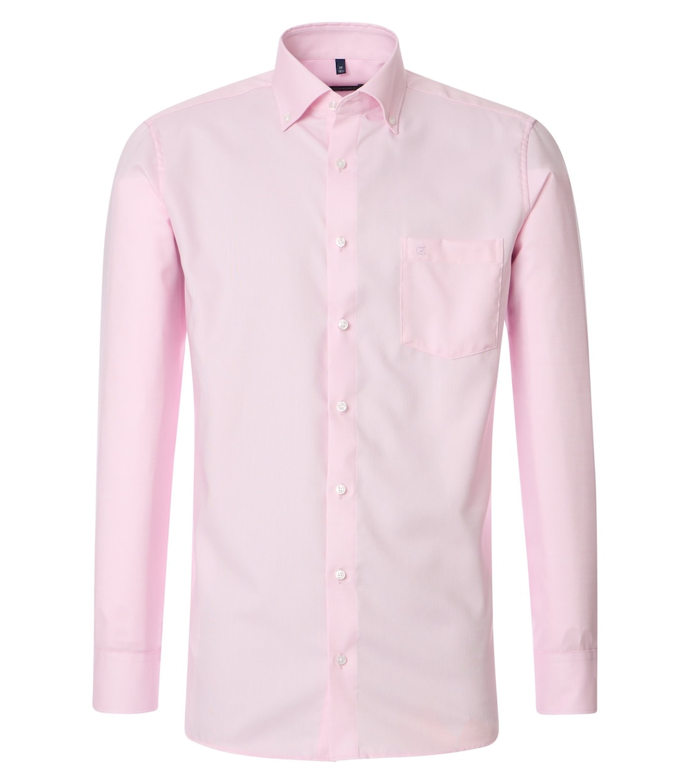 Große Größen Businesshemd uni Comfort Fit, Herren, rosa, Größe: 66, Baumwolle, Happy Size DE Men von CASAMODA