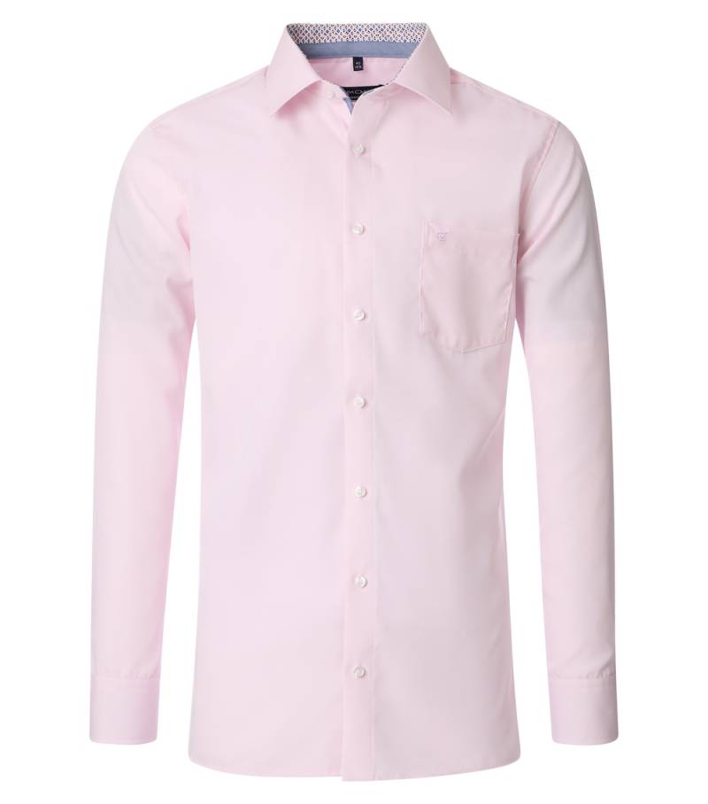 Große Größen Businesshemd uni Comfort Fit, Herren, rosa, Größe: 74, Baumwolle, Happy Size DE Men von CASAMODA