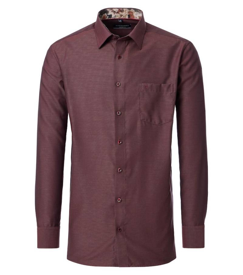 Große Größen Businesshemd uni Comfort Fit, Herren, rot, Größe: 60, Baumwolle, Happy Size DE Men von CASAMODA
