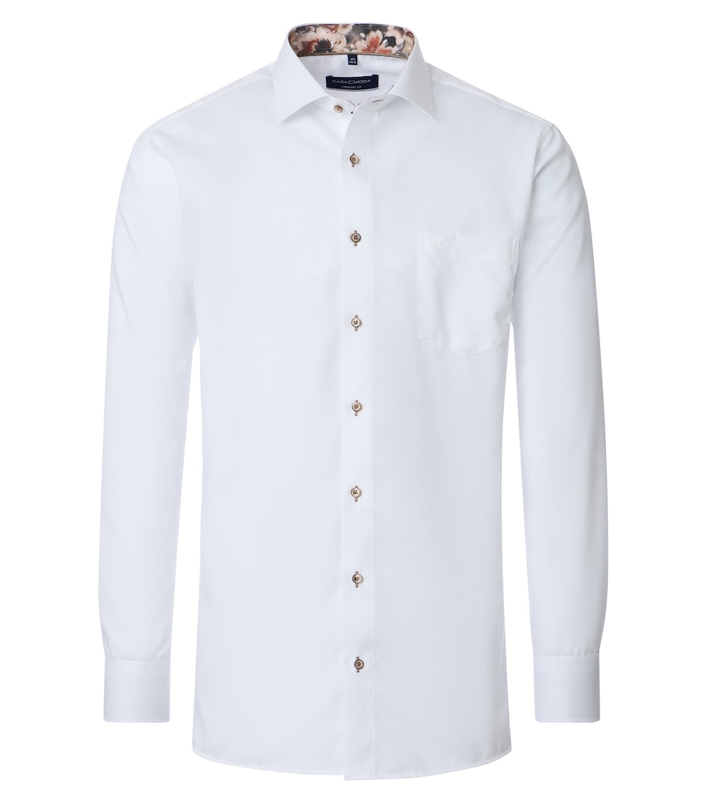 Große Größen Businesshemd uni Comfort Fit, Herren, weiß, Größe: 64, Baumwolle, Happy Size DE Men von CASAMODA