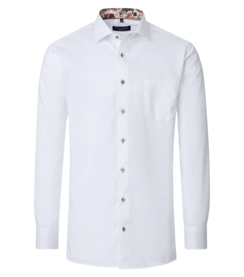 Große Größen Businesshemd uni Comfort Fit, Herren, weiß, Größe: 78, Baumwolle, Happy Size DE Men von CASAMODA