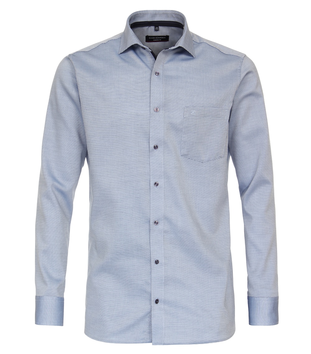 Große Größen Businesshemd uni Modern Fit, Herren, blau, Größe: 56, Baumwolle, Happy Size DE Men von CASAMODA