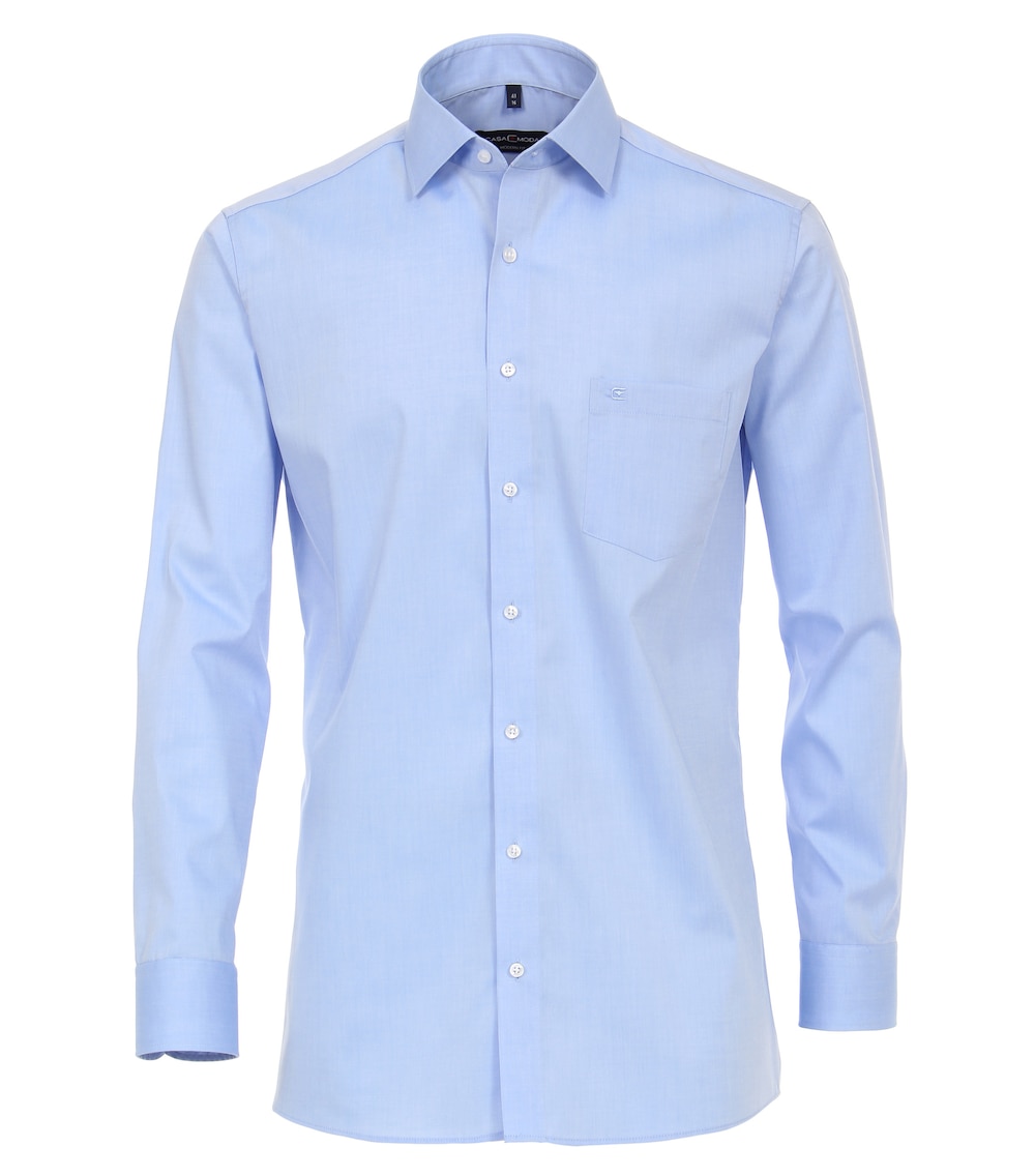 Große Größen Businesshemd uni Modern Fit, Herren, blau, Größe: 58, Baumwolle, Happy Size DE Men von CASAMODA
