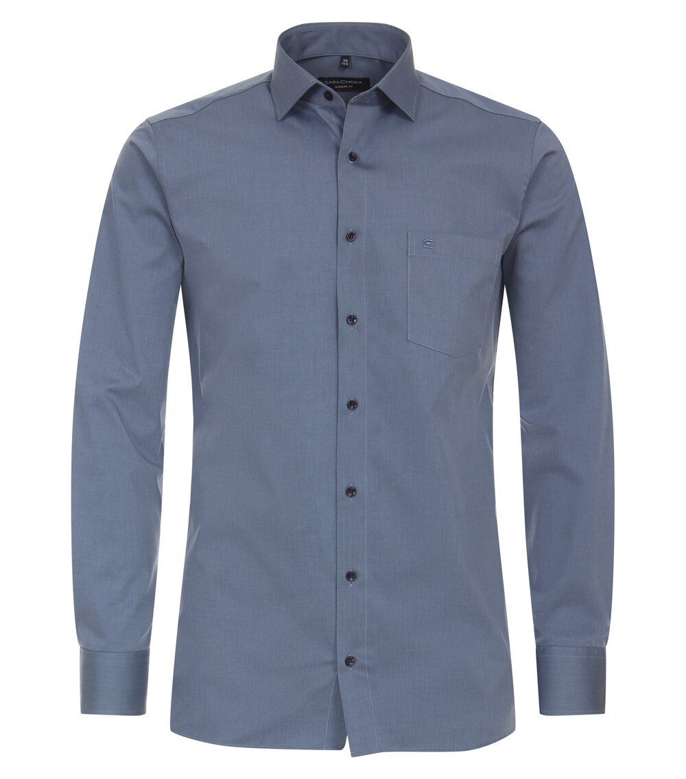 Große Größen Businesshemd uni Modern Fit, Herren, blau, Größe: 68, Baumwolle, Happy Size DE Men von CASAMODA