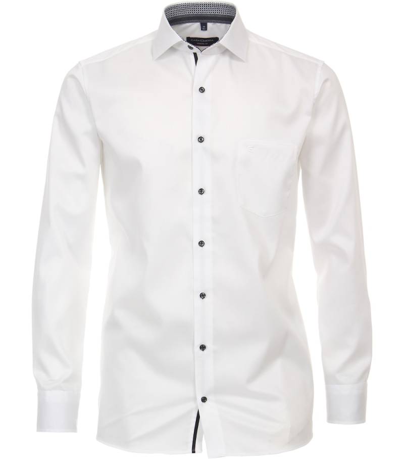 Große Größen Businesshemd uni Modern Fit, Herren, weiß, Größe: 54, Baumwolle, Happy Size DE Men von CASAMODA