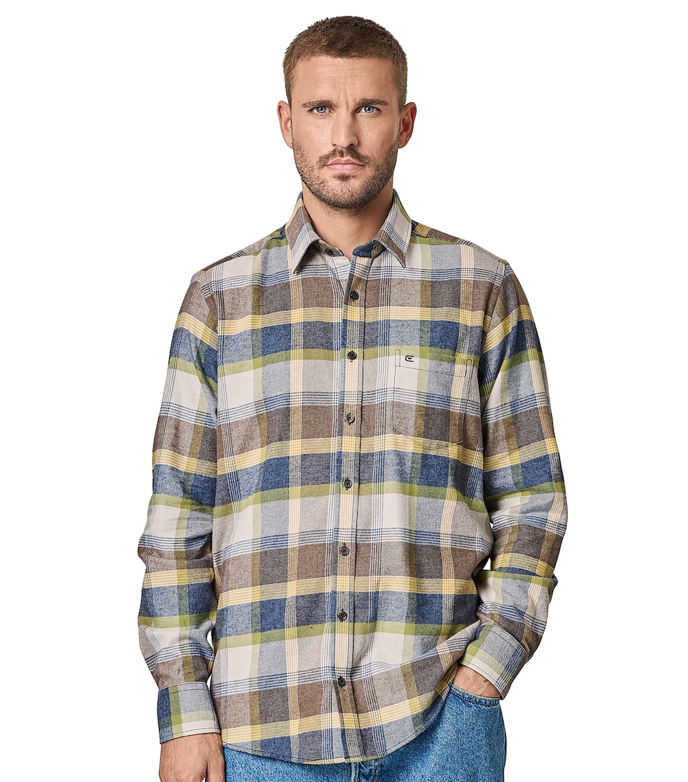 Große Größen Flanellhemd kariert Casual Fit, Herren, rosa, Größe: 6XL, Baumwolle, Happy Size DE Men von CASAMODA