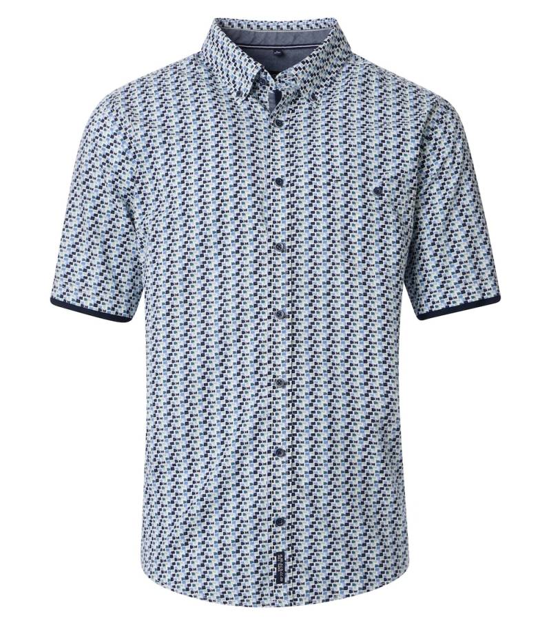 Große Größen Freizeithemd Kurzarm Print Casual Fit, Herren, blau, Größe: 3XL, Baumwolle, Happy Size DE Men Große Größen Freizeithemd Kurzarm Print Casual Fit, Herren, blau, Größe: 3XL, Baumwolle, Happy Size DE Men von CASAMODA