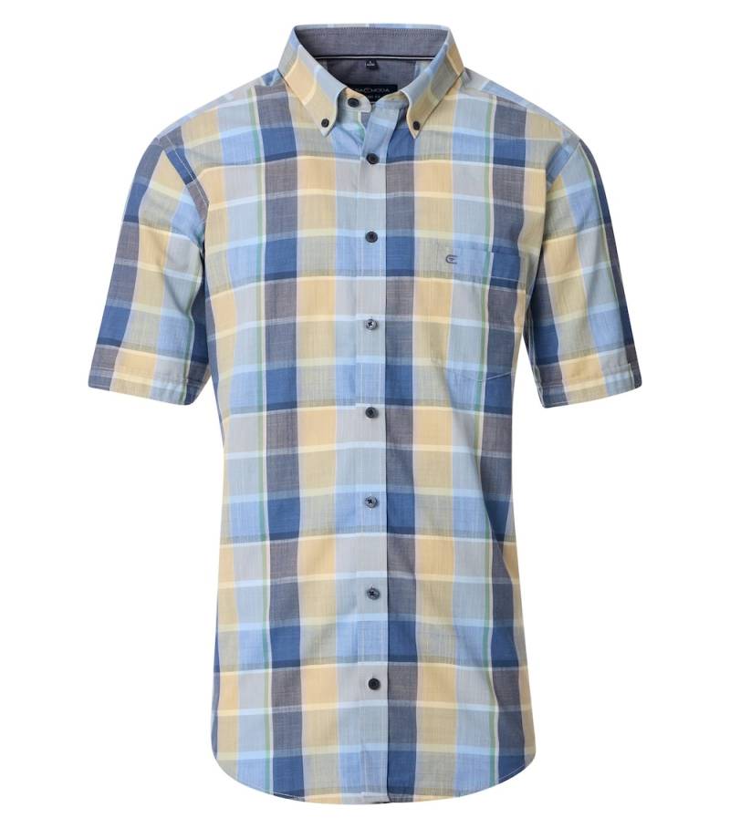 Große Größen Freizeithemd Kurzarm kariert Comfort Fit, Herren, blau, Größe: XXL, Baumwolle, Happy Size DE Men Große Größen Freizeithemd Kurzarm kariert Comfort Fit, Herren, blau, Größe: XXL, Baumwolle, Happy Size DE Men von CASAMODA