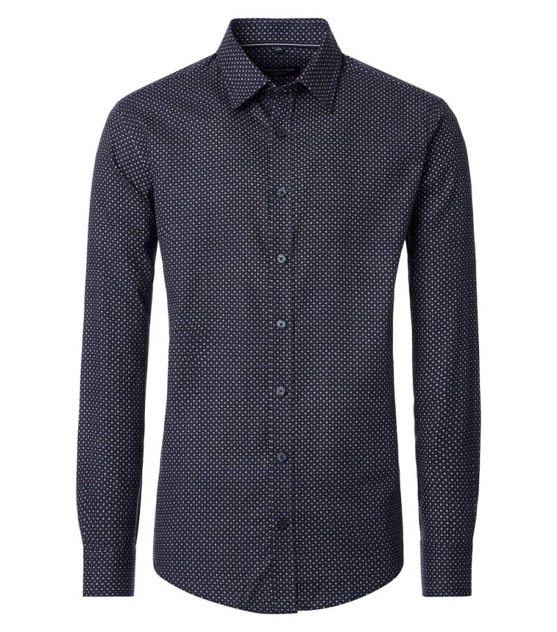 Große Größen Freizeithemd Print Casual Fit, Herren, blau, Größe: 7XL, Baumwolle, Happy Size DE Men von CASAMODA