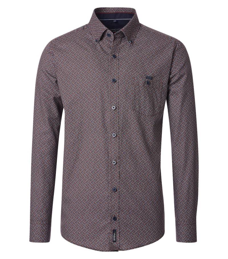 Große Größen Freizeithemd Print Casual Fit, Herren, braun, Größe: 4XL, Baumwolle, Happy Size DE Men von CASAMODA