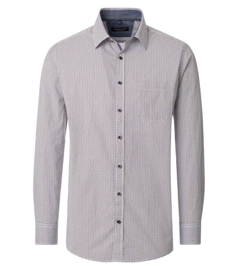 Große Größen Freizeithemd Print Casual Fit, Herren, grau, Größe: 5XL, Baumwolle, Happy Size DE Men von CASAMODA