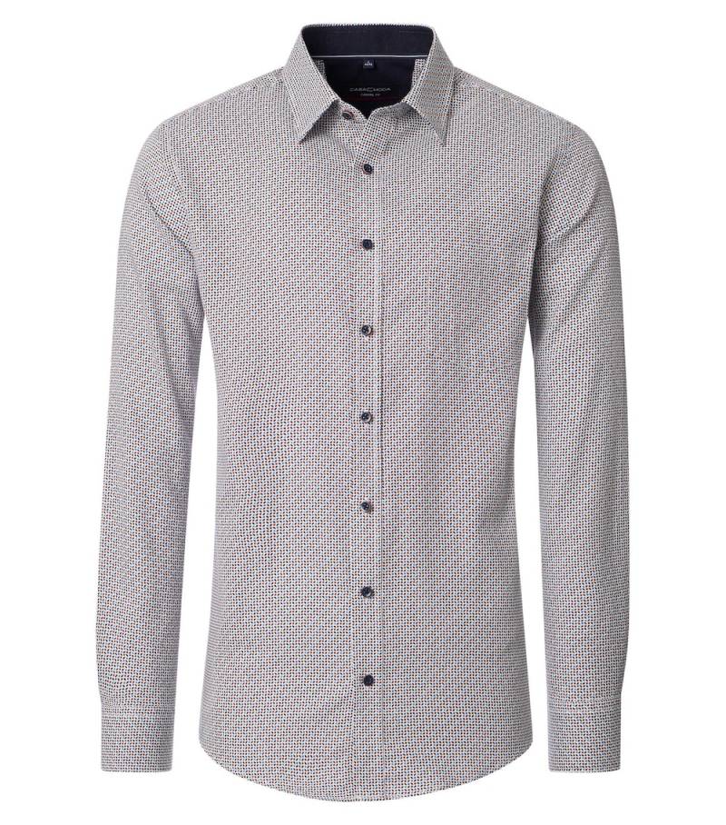 Große Größen Freizeithemd Print Casual Fit, Herren, orange, Größe: XXL, Baumwolle, Happy Size DE Men von CASAMODA