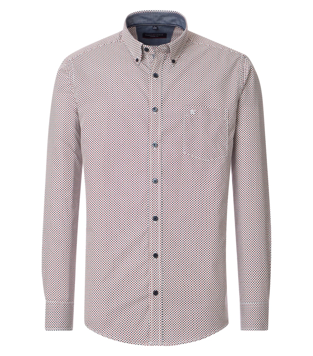 Große Größen Freizeithemd Print Casual Fit, Herren, rosa, Größe: 6XL, Baumwolle, Happy Size DE Men von CASAMODA