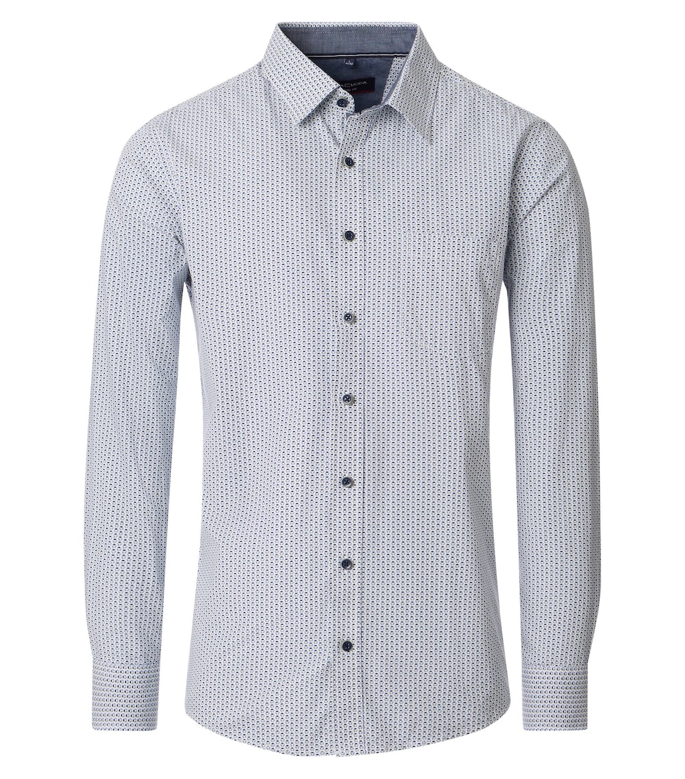 Große Größen Freizeithemd Print Casual Fit, Herren, türkis, Größe: XL, Baumwolle, Happy Size DE Men von CASAMODA