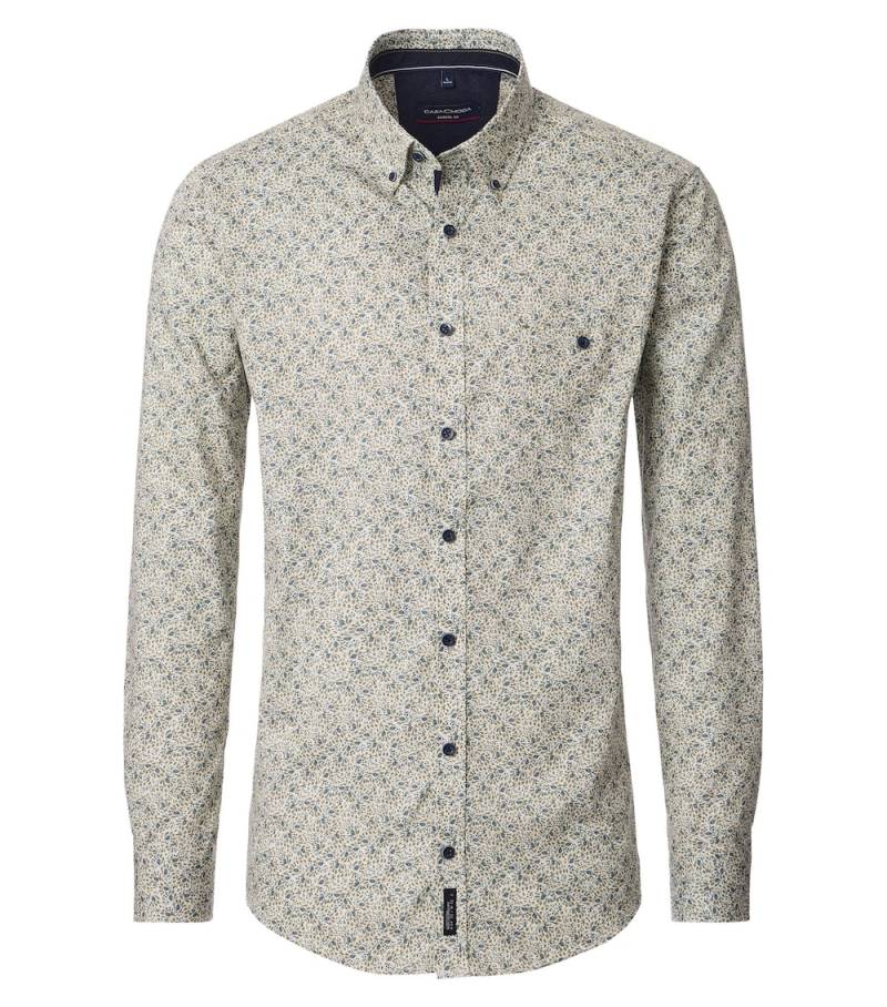 Große Größen Freizeithemd Print Casual Fit, Herren, türkis, Größe: XXL, Baumwolle, Happy Size DE Men von CASAMODA