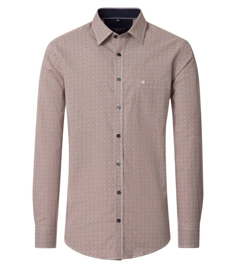 Große Größen Freizeithemd Print Comfort Fit, Herren, orange, Größe: XXL, Baumwolle, Happy Size DE Men von CASAMODA