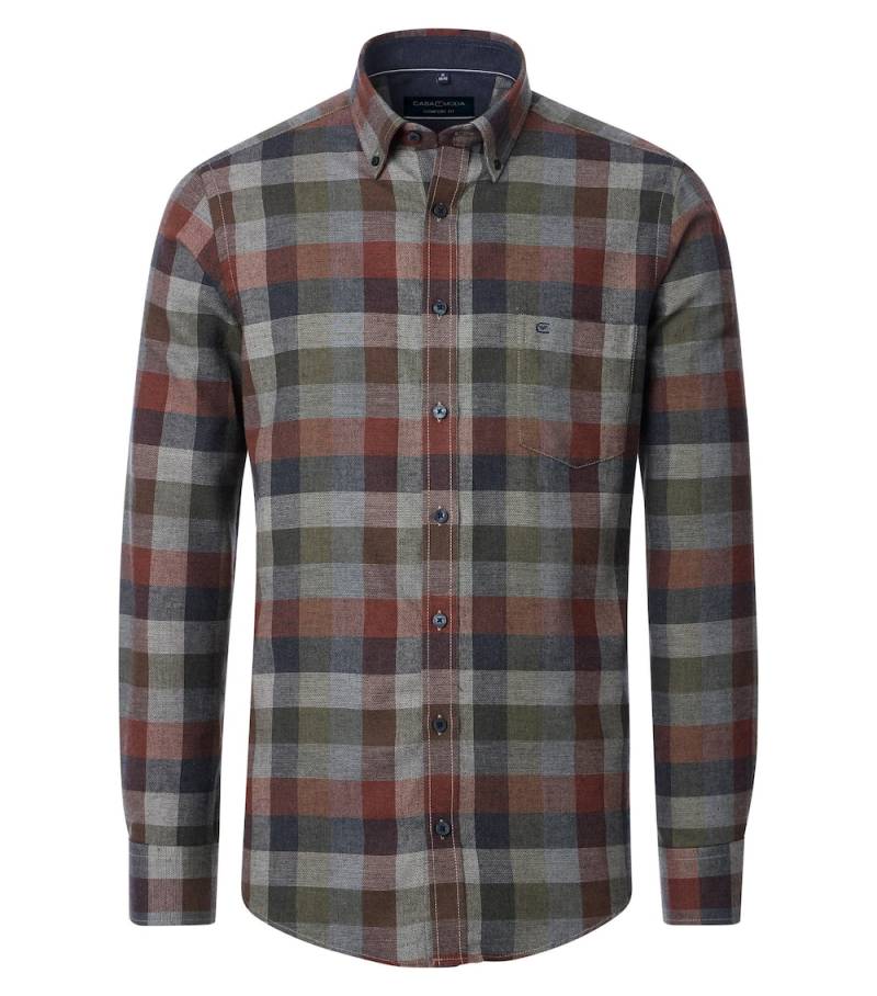 Große Größen Freizeithemd Print Comfort Fit, Herren, rot, Größe: 3XL, Baumwolle, Happy Size DE Men von CASAMODA