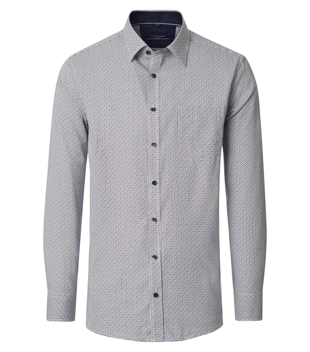 Große Größen Freizeithemd Print Comfort Fit, Herren, türkis, Größe: 3XL, Baumwolle, Happy Size DE Men von CASAMODA