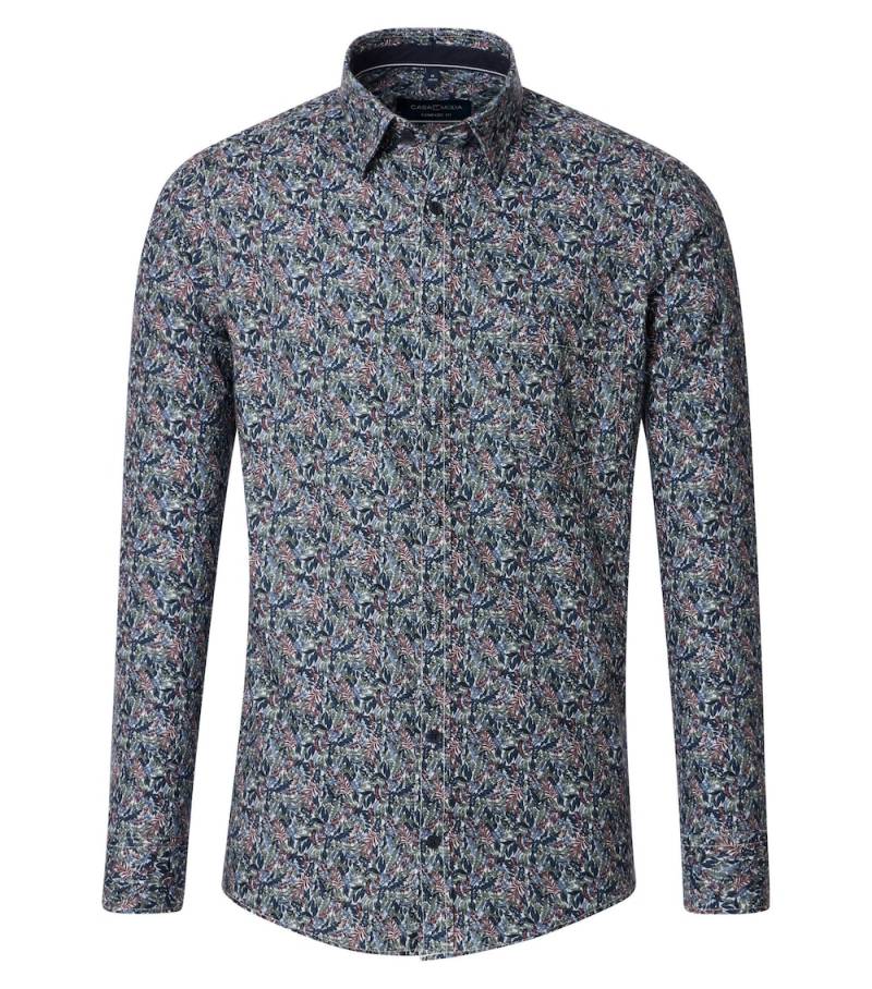 Große Größen Freizeithemd Print Comfort Fit, Herren, türkis, Größe: XL, Baumwolle, Happy Size DE Men von CASAMODA