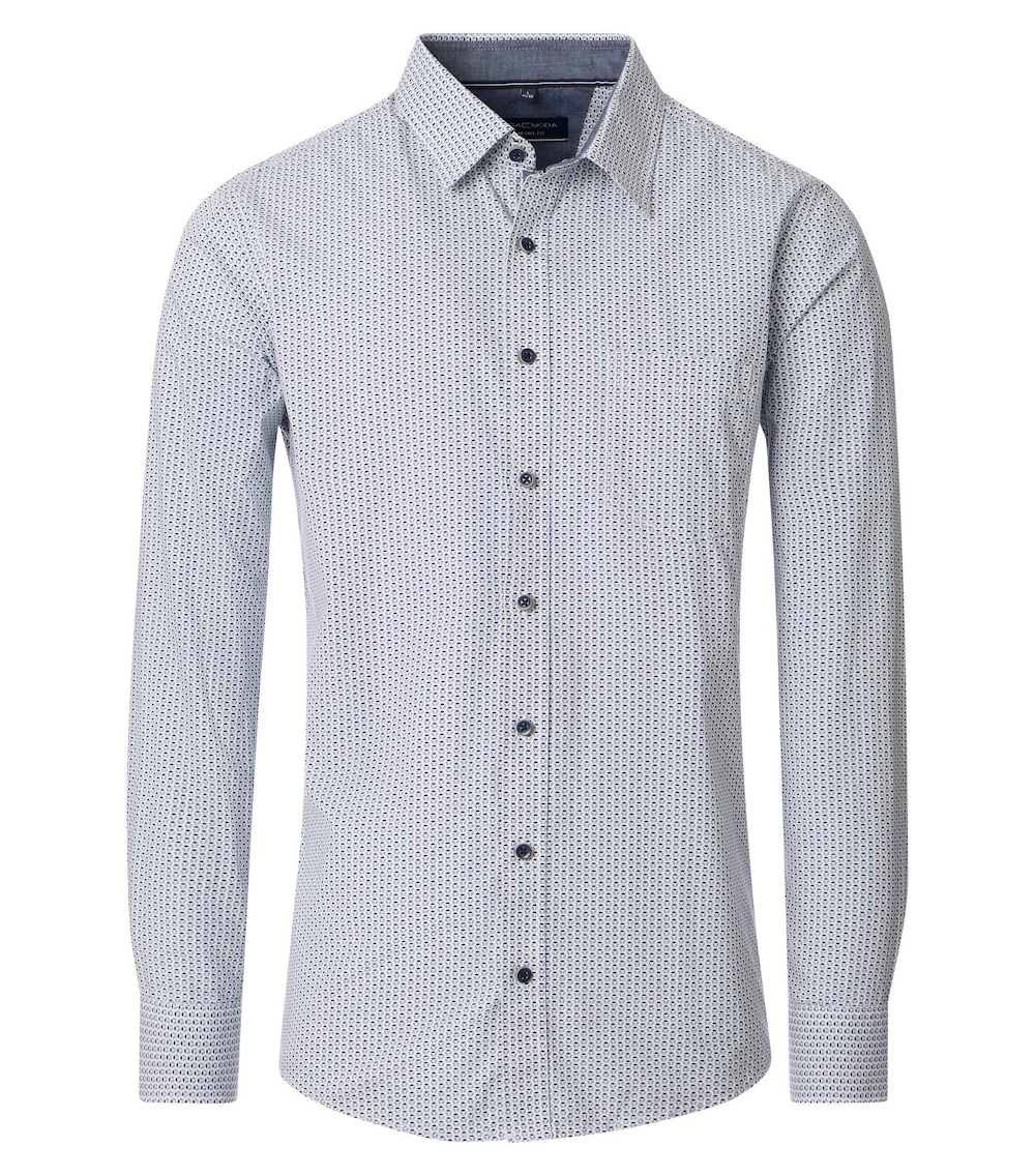 Große Größen Freizeithemd Print Comfort Fit, Herren, türkis, Größe: XXL, Baumwolle, Happy Size DE Men von CASAMODA