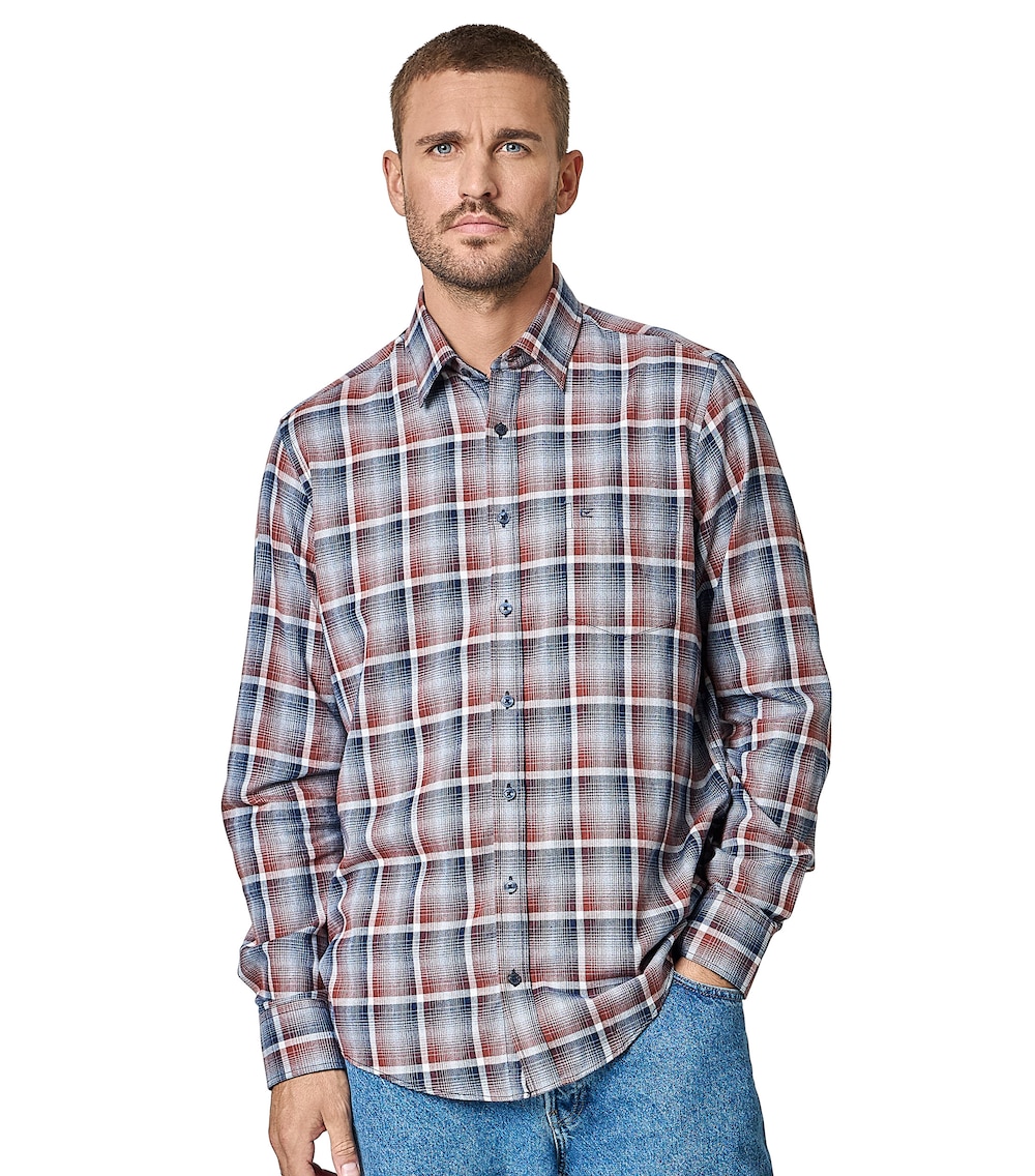 Große Größen Freizeithemd kariert Casual Fit, Herren, rot, Größe: 7XL, Baumwolle, Happy Size DE Men von CASAMODA