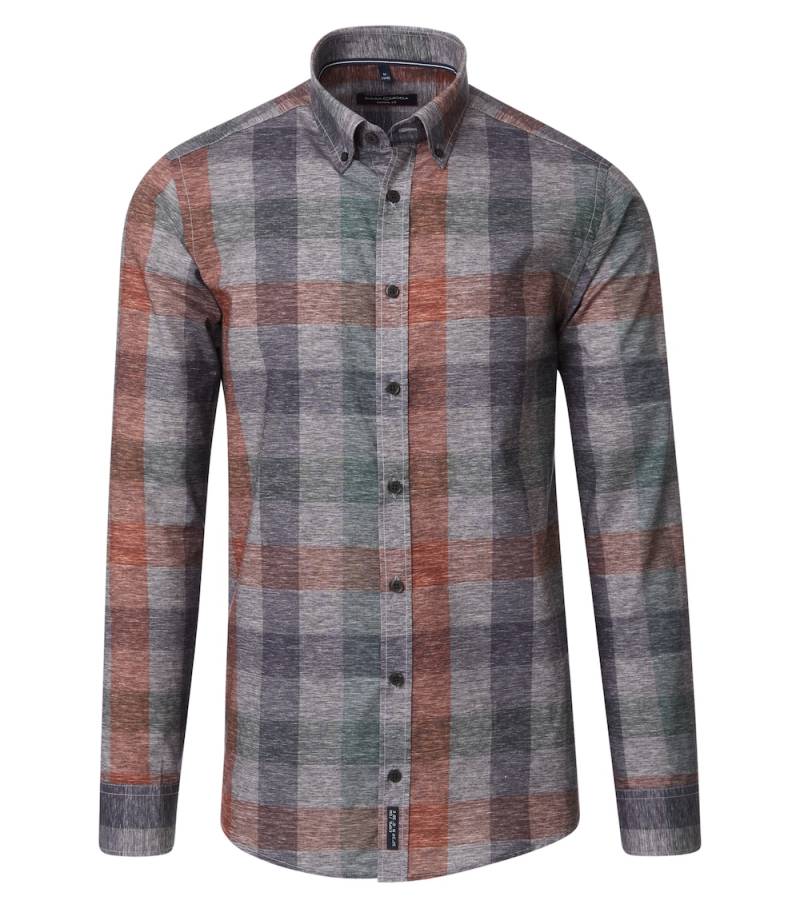 Große Größen Freizeithemd kariert Casual Fit, Herren, rot, Größe: L, Baumwolle, Happy Size DE Men von CASAMODA