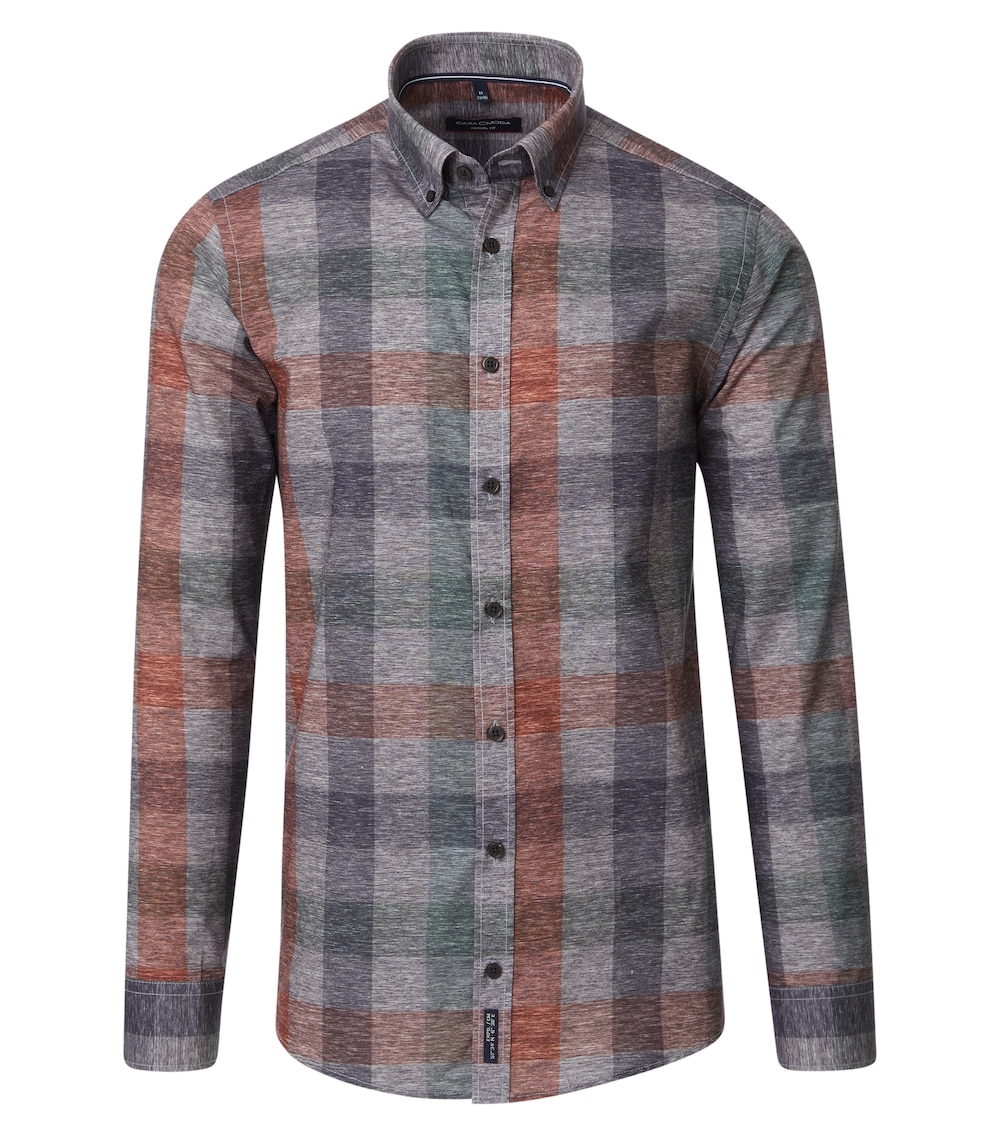 Große Größen Freizeithemd kariert Casual Fit, Herren, rot, Größe: XL, Baumwolle, Happy Size DE Men von CASAMODA