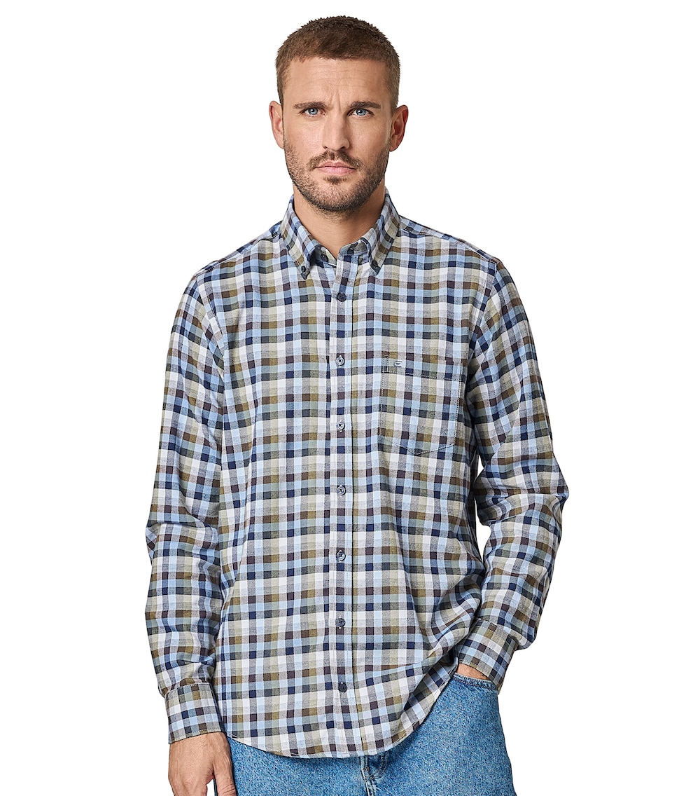 Große Größen Freizeithemd kariert Casual Fit, Herren, türkis, Größe: 5XL, Baumwolle, Happy Size DE Men Große Größen Freizeithemd kariert Casual Fit, Herren, türkis, Größe: 5XL, Baumwolle, Happy Size DE Men von CASAMODA